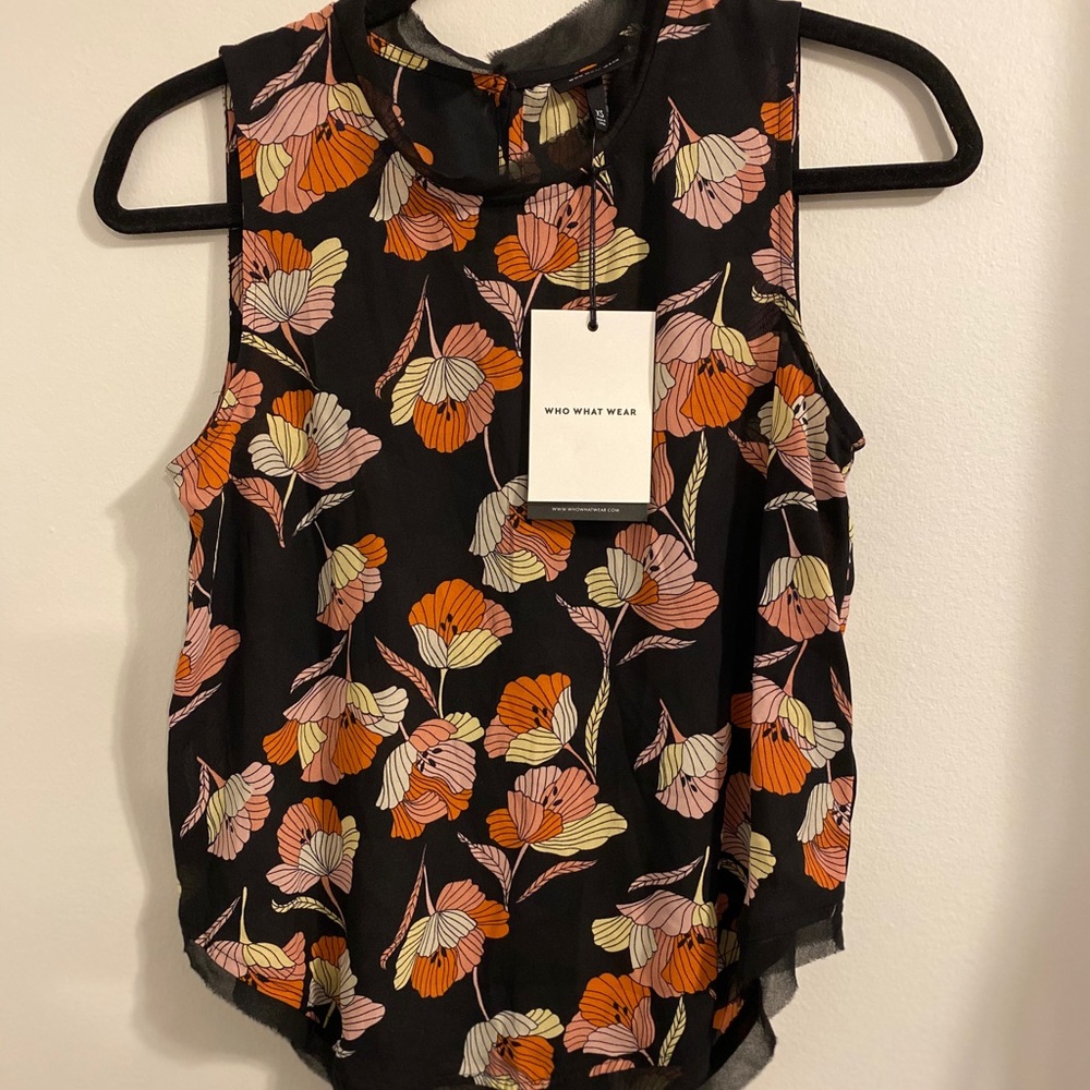 NWT Who What Wear Sleeveless Top, XS